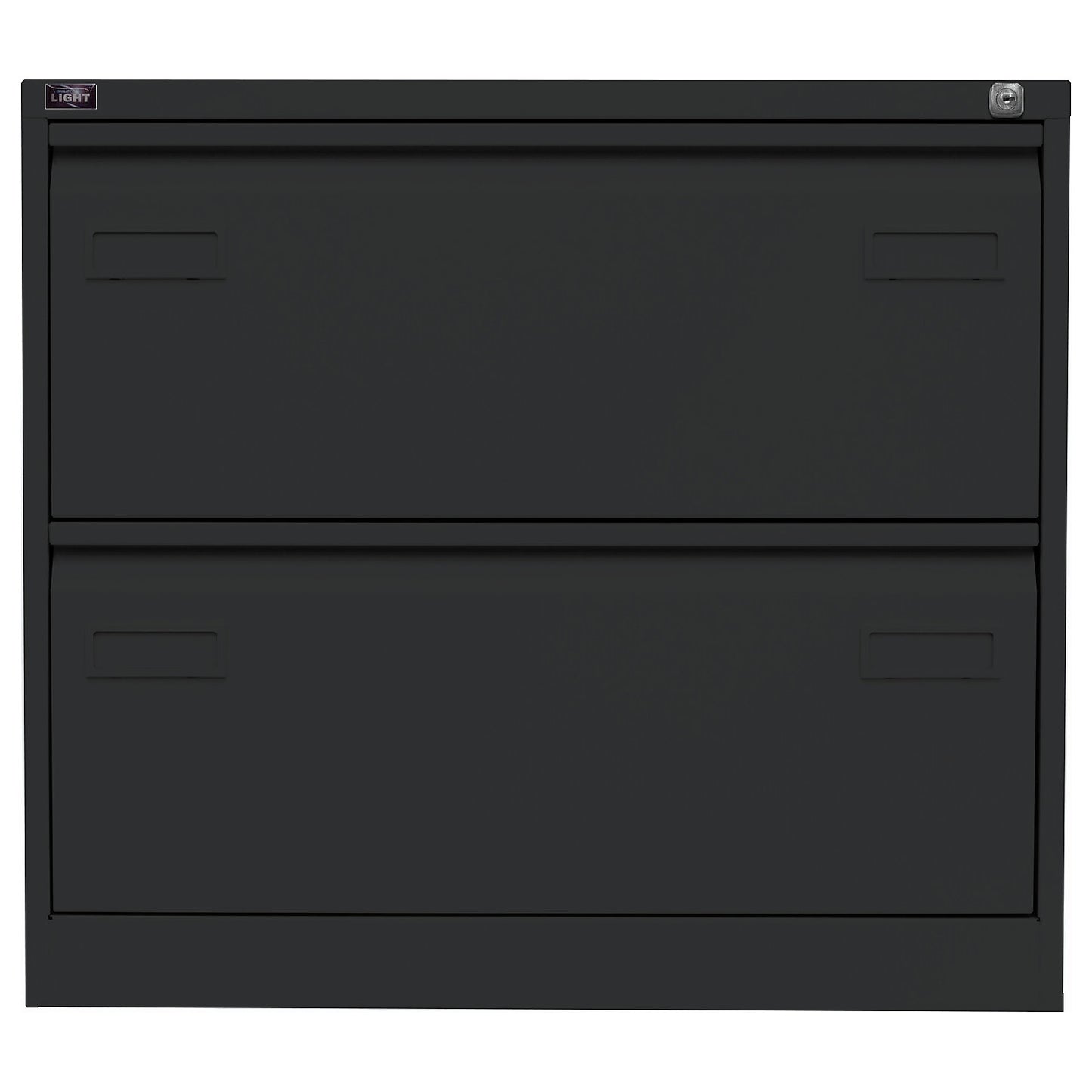 LIGHT suspension file cabinet, 2-track, 2 A4 drawers, black.