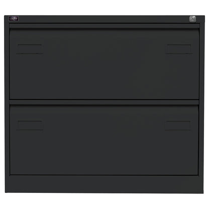 LIGHT suspension file cabinet, 2-track, 2 A4 drawers, black.