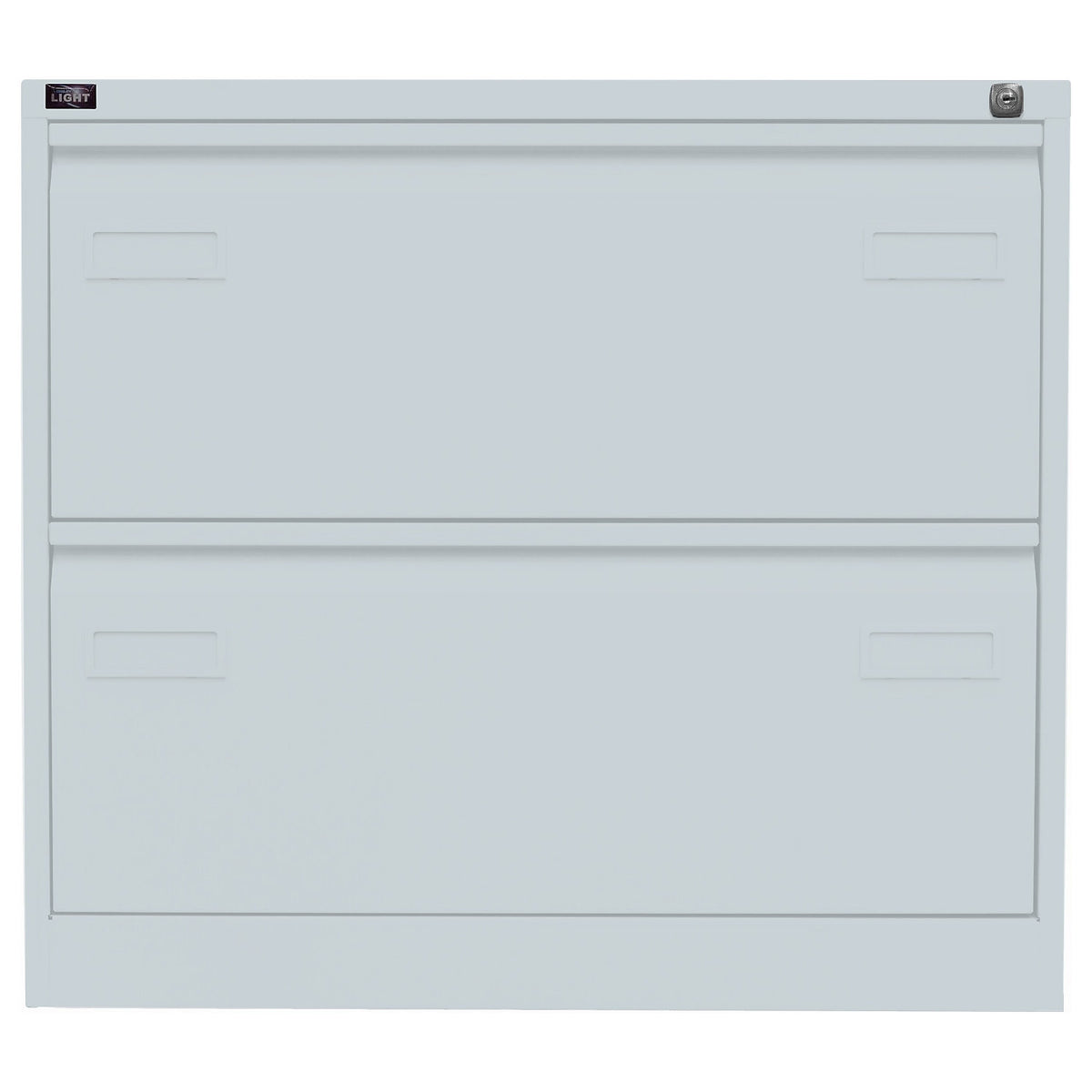 LIGHT suspension file cabinet, 2-track, 2 A4 drawers, light grey.