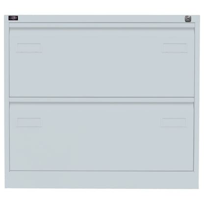 LIGHT suspension file cabinet, 2-track, 2 A4 drawers, light grey.