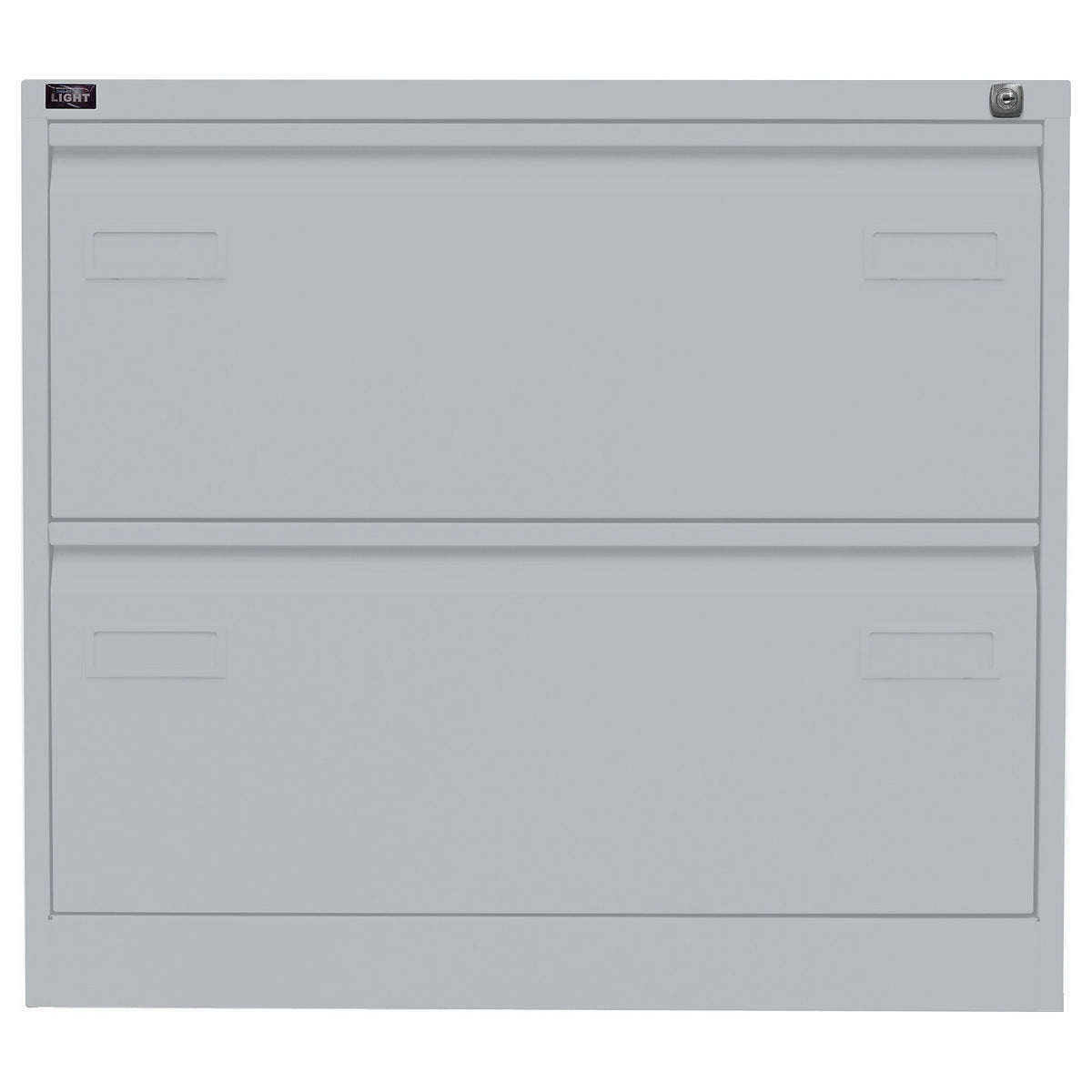 LIGHT suspension file cabinet, 2-track, 2 A4 drawers, silver.
