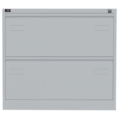 LIGHT suspension file cabinet, 2-track, 2 A4 drawers, silver.