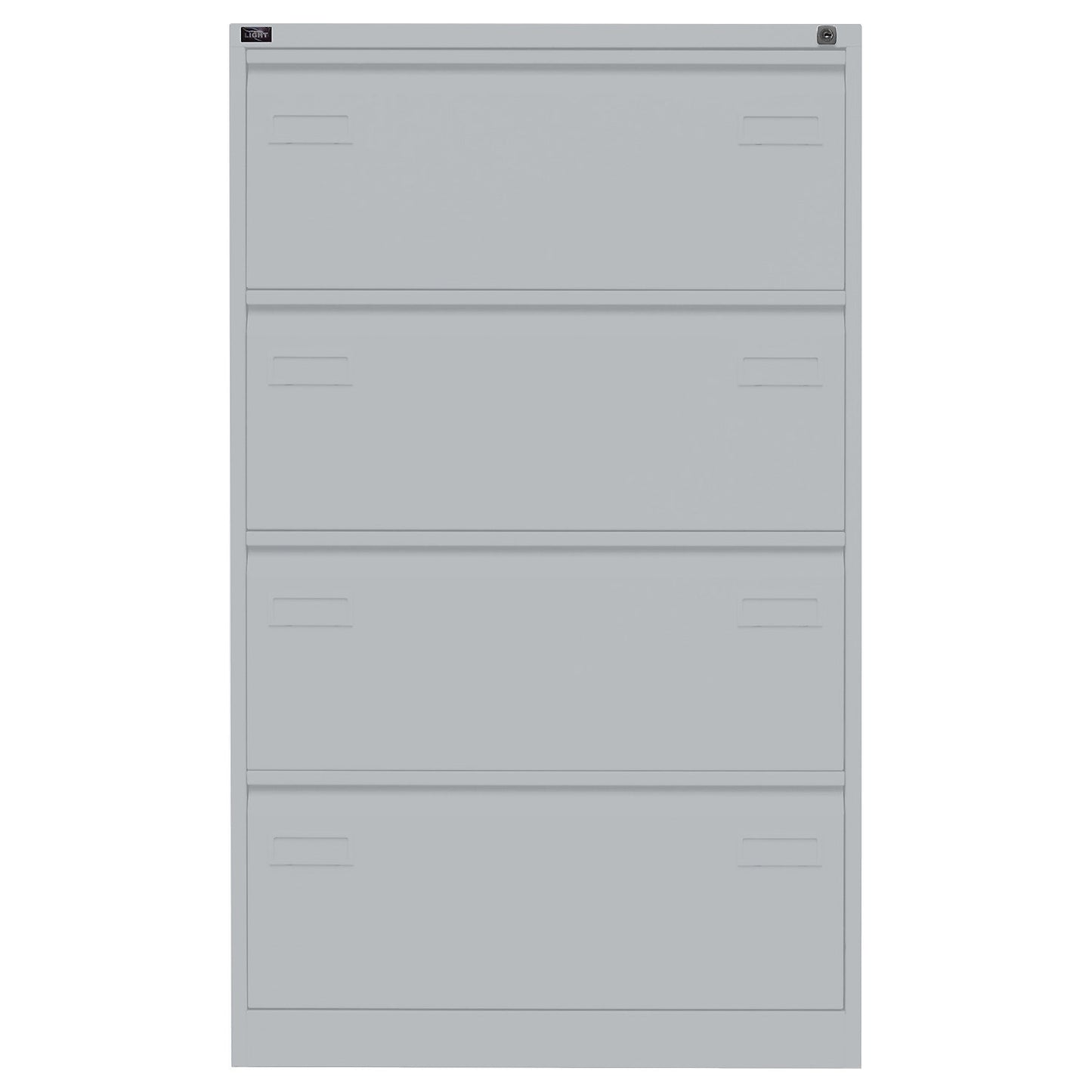 LIGHT suspension file cabinet, 2-track, 4 A4 drawers, silver.