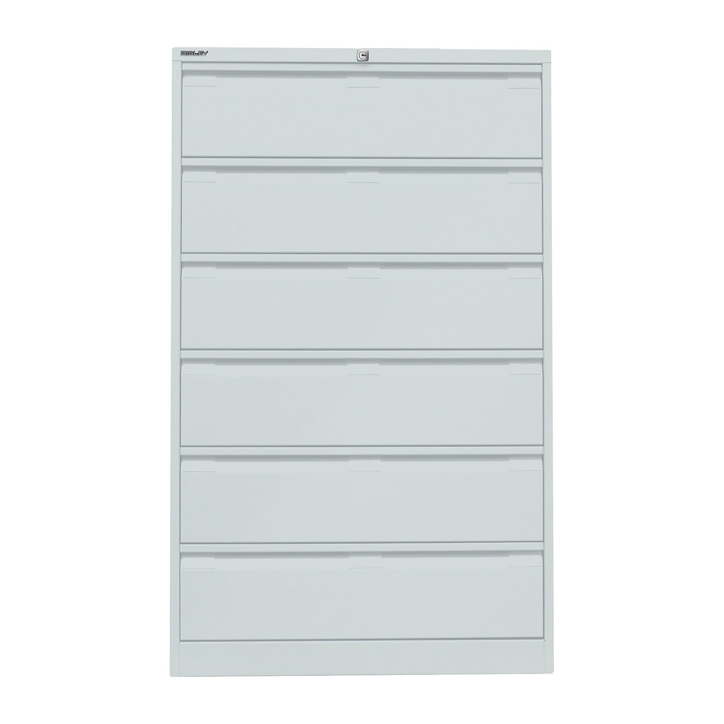 Card file cabinet, triple track, A5, 6 drawers, light grey.