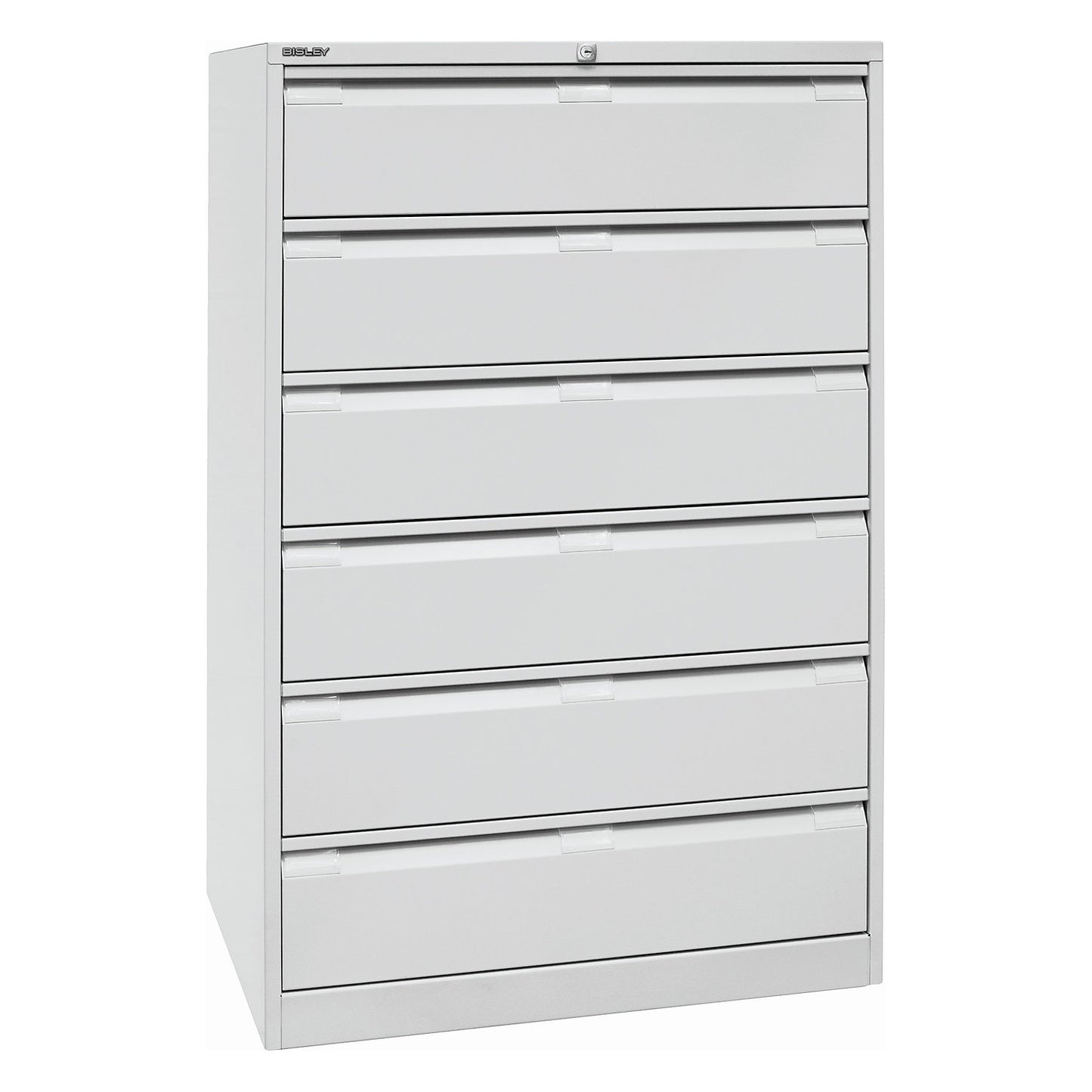 Card file cabinet, triple track, A5, 6 drawers, light grey.