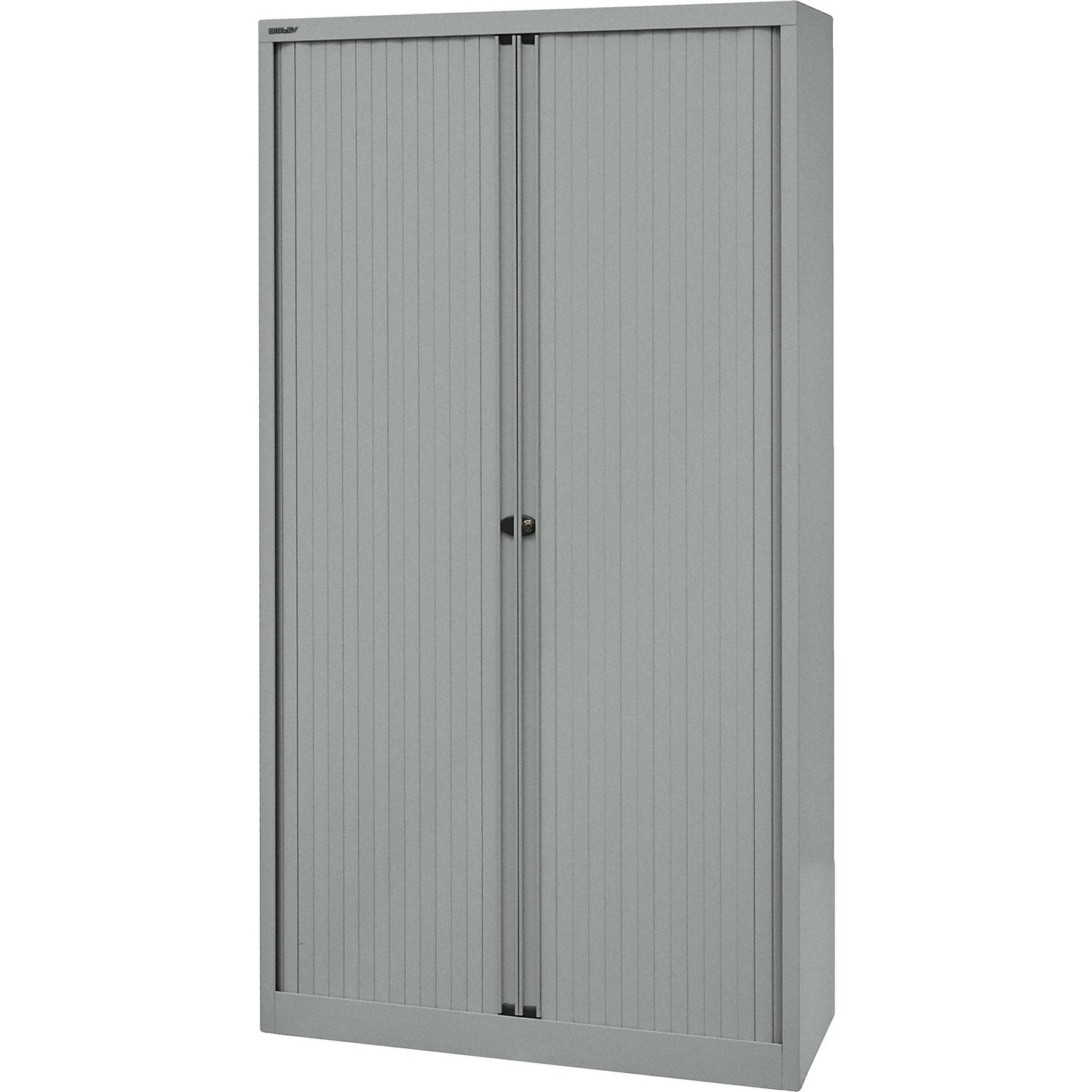 EURO roller shutter cupboard, width 1000 mm, 4 shelves, silver.
