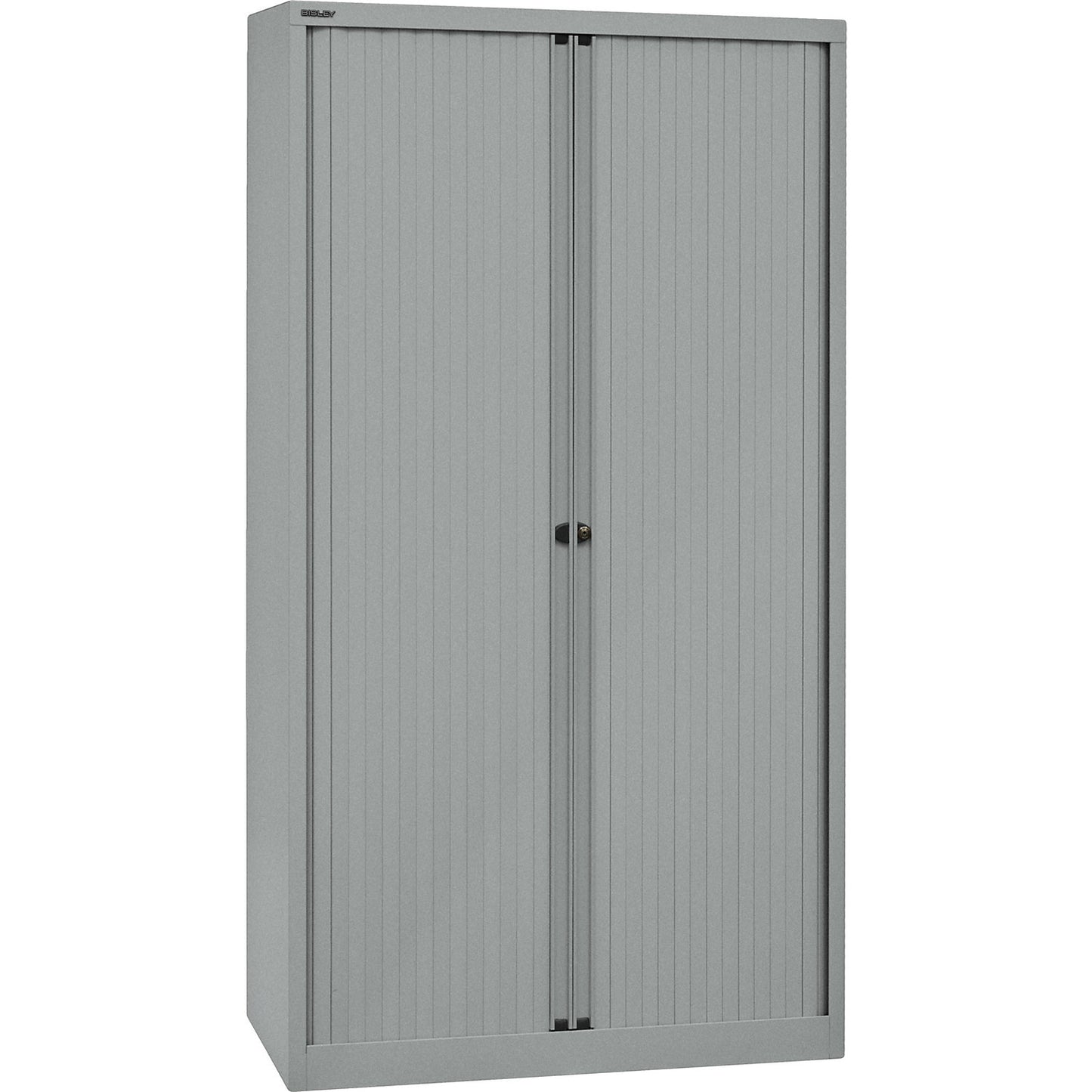 EURO roller shutter cupboard, width 1000 mm, 4 shelves, silver.