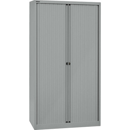 EURO roller shutter cupboard, width 1000 mm, 4 shelves, silver.