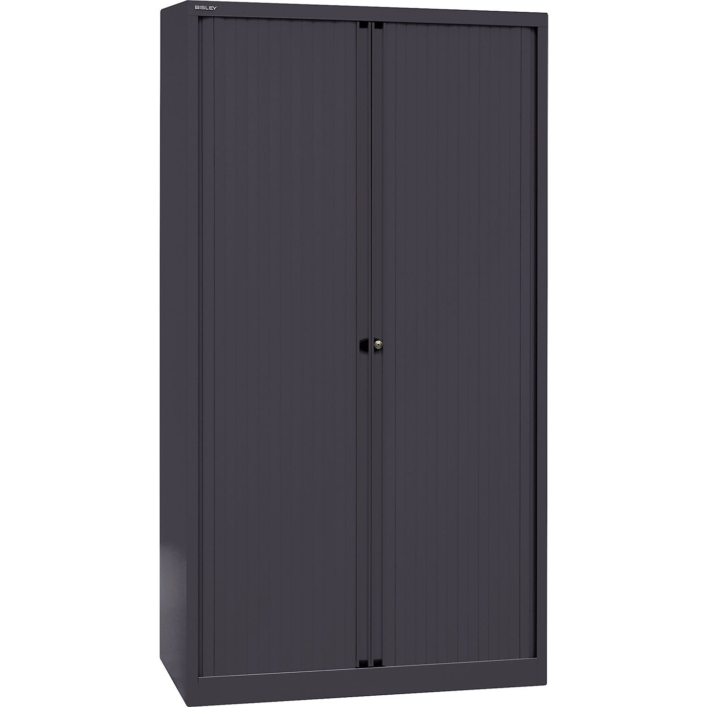 EURO roller shutter cupboard, width 1000 mm, 4 shelves, black.