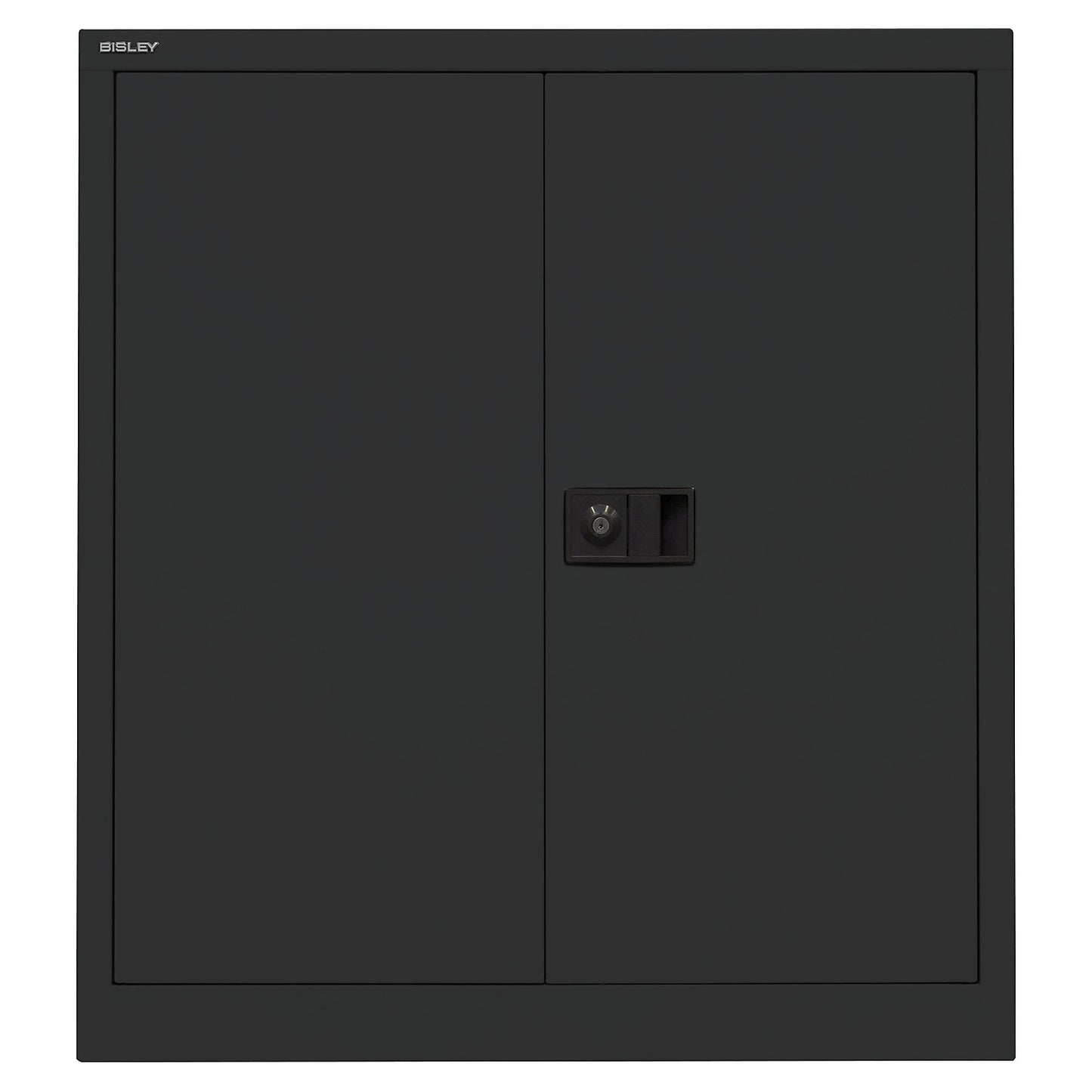 UNIVERSAL double door cupboard, HxWxD 1000 x 914 x 400 mm, 1 shelf, 2 file heights, black.