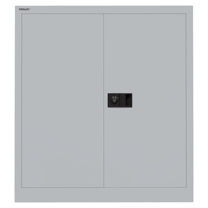 UNIVERSAL double door cupboard, HxWxD 1000 x 914 x 400 mm, 1 shelf, 2 file heights, silver.