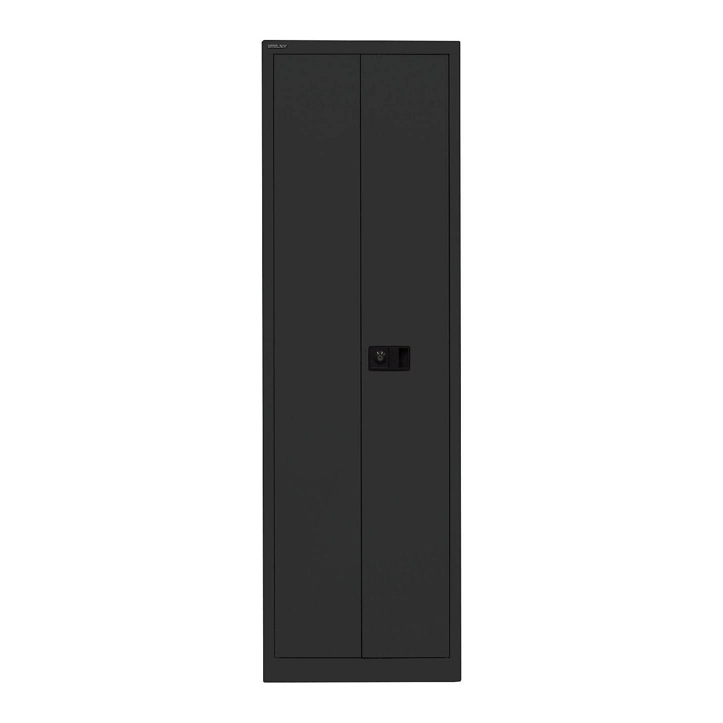 UNIVERSAL double door cupboard, HxWxD 1950 x 600 x 400 mm, 4 shelves, 5 file heights, black.