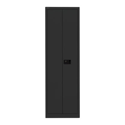 UNIVERSAL double door cupboard, HxWxD 1950 x 600 x 400 mm, 4 shelves, 5 file heights, black.