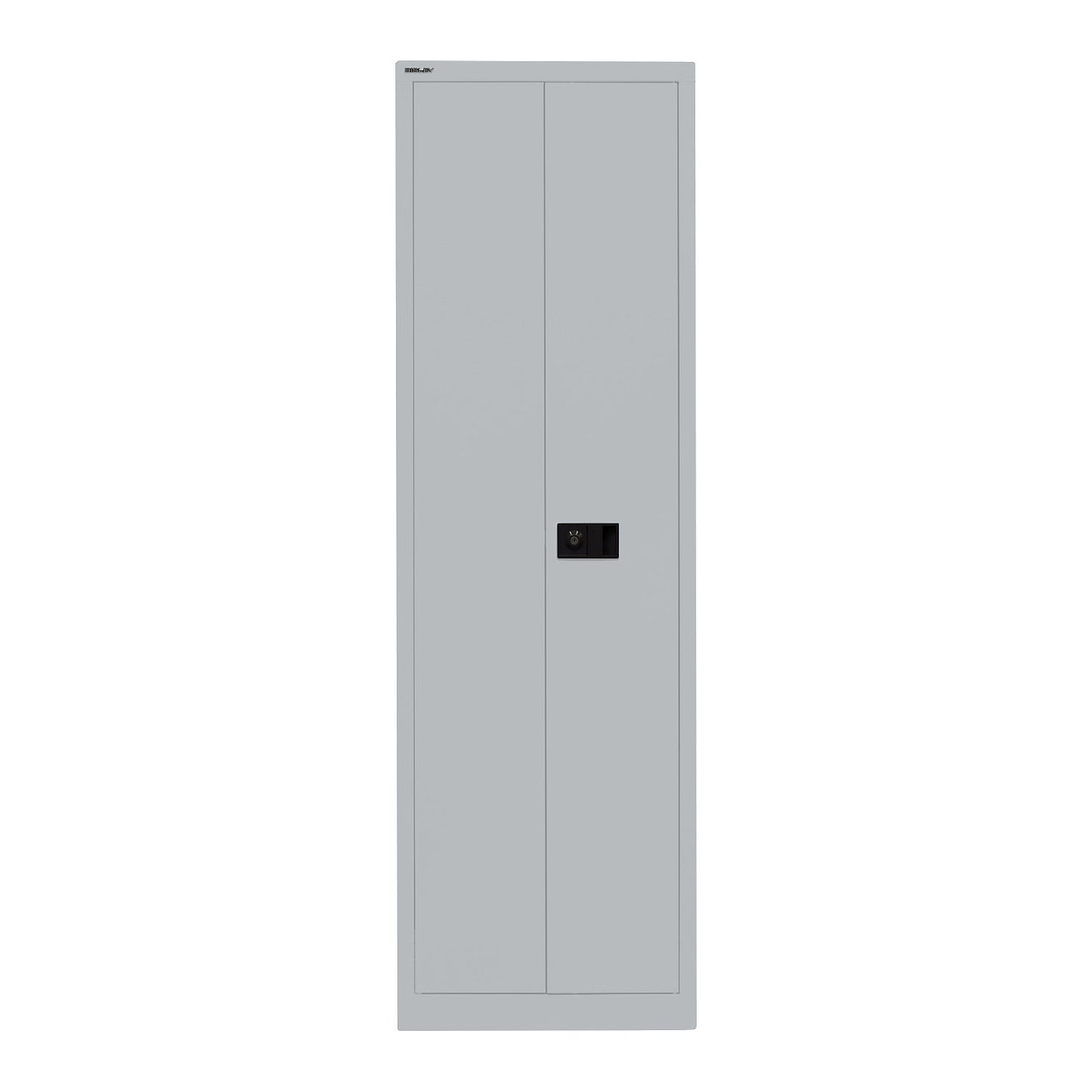 UNIVERSAL double door cupboard, HxWxD 1950 x 600 x 400 mm, 4 shelves, 5 file heights, silver.