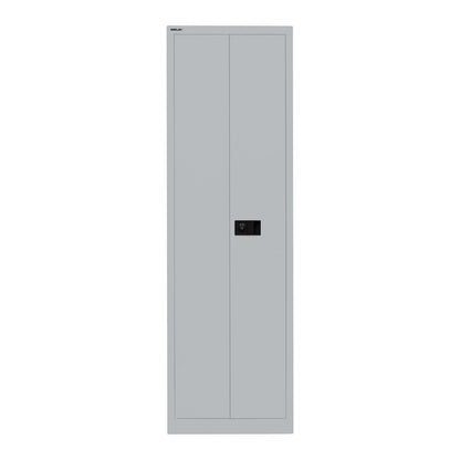 UNIVERSAL double door cupboard, HxWxD 1950 x 600 x 400 mm, 4 shelves, 5 file heights, silver.