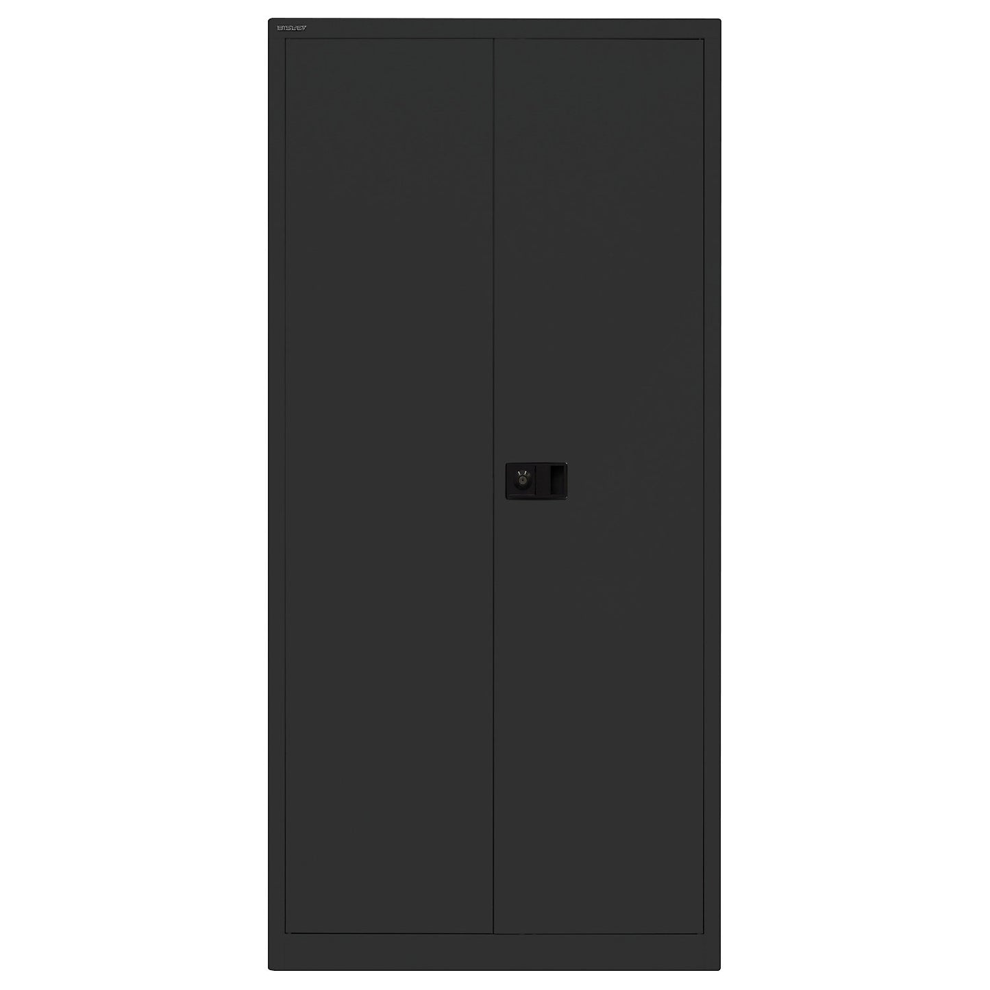 UNIVERSAL double door cupboard, HxWxD 1950 x 914 x 400 mm, 4 shelves, 5 file heights, black.