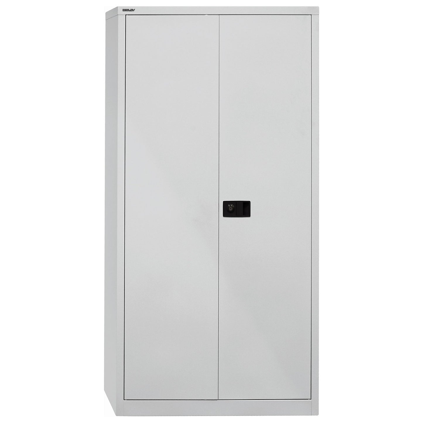 UNIVERSAL double door cupboard, HxWxD 1950 x 914 x 400 mm, 4 shelves, 5 file heights, light grey.