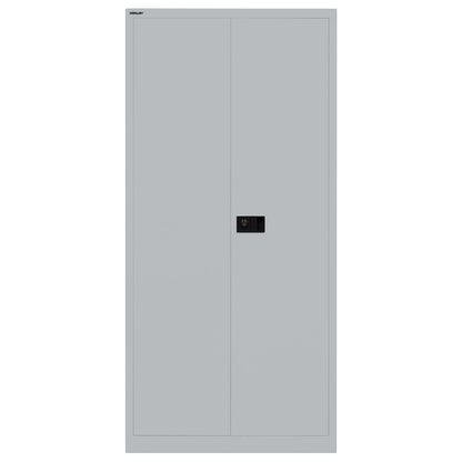 UNIVERSAL double door cupboard, HxWxD 1950 x 914 x 400 mm, 4 shelves, 5 file heights, silver.