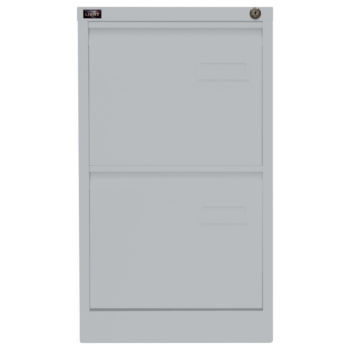LIGHT suspension file cabinet, 1-track, 2 A4 drawers, silver.
