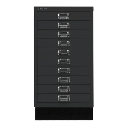 MultiDrawer™ 29 series, with plinth, A3, 10 drawers, black.