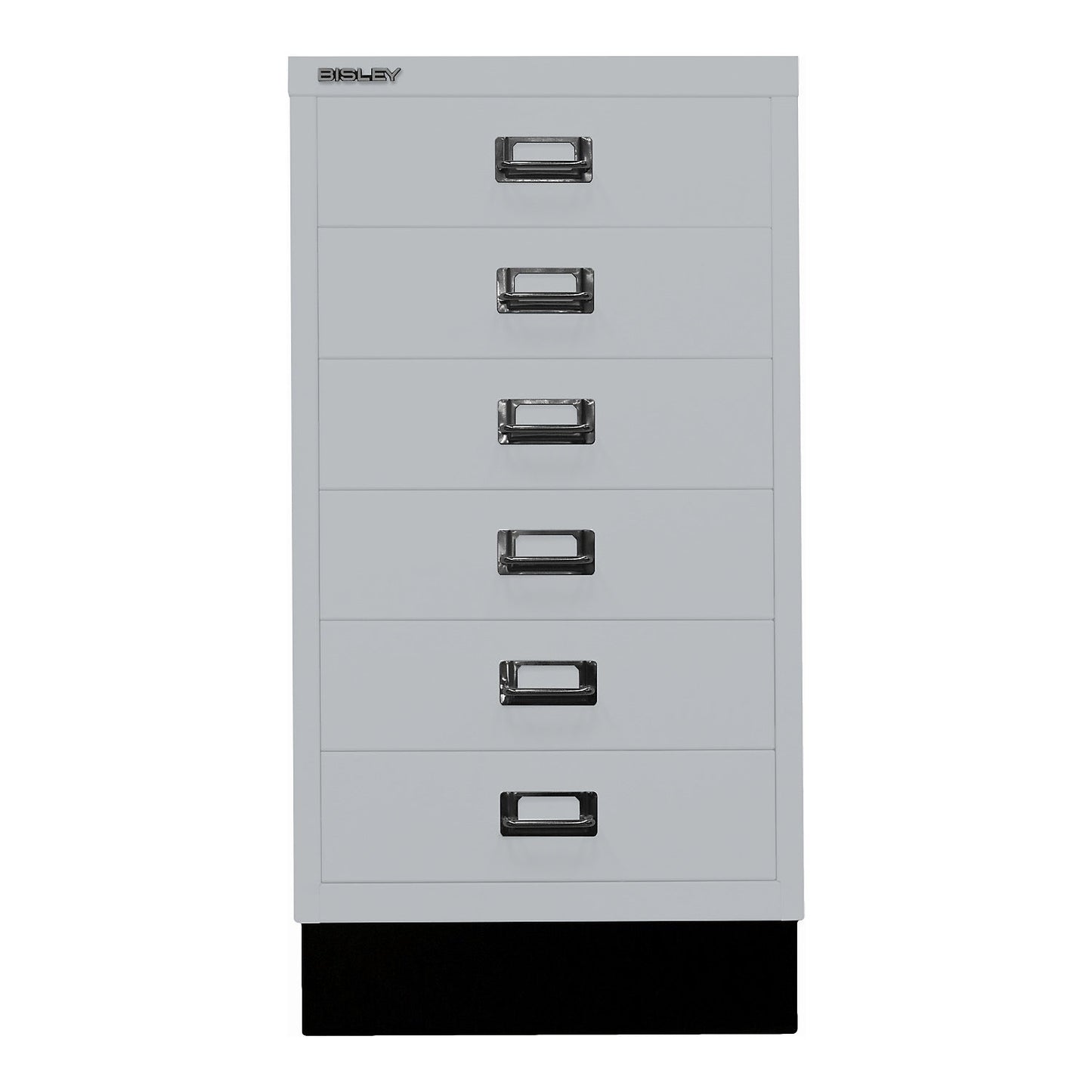MultiDrawer™ 39 series, with plinth, A3, 6 drawers, silver, black.