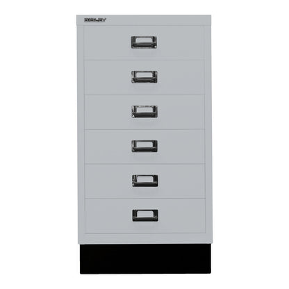 MultiDrawer™ 39 series, with plinth, A3, 6 drawers, silver, black.