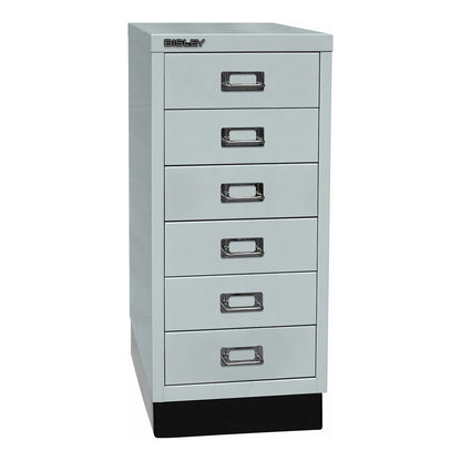 MultiDrawer™ 29 series, with plinth, A4, 6 drawers, light grey.