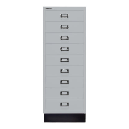 MultiDrawer™ 39 series, with plinth, A3, 9 drawers, silver, black.