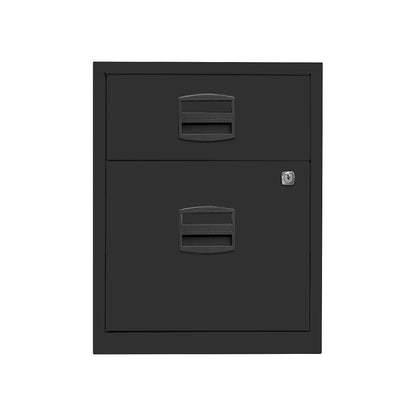 PFA mobile pedestal, 1 drawer, 1 suspension file drawer, black.