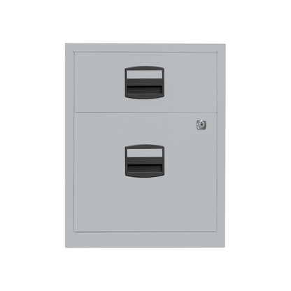 PFA mobile pedestal, 1 drawer, 1 suspension file drawer, silver.