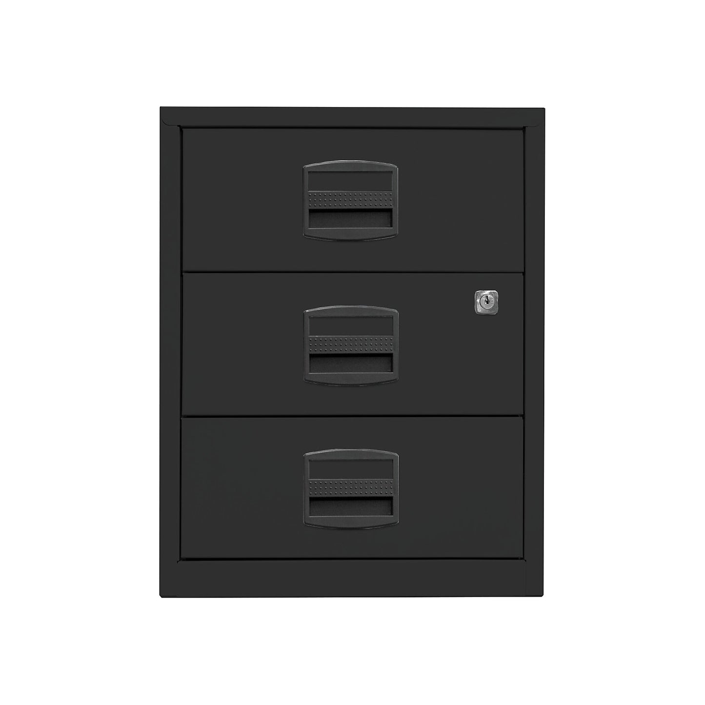 PFA mobile pedestal, 3 universal drawers, black.