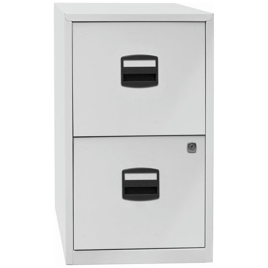 PFA suspension file cabinet, 2 drawers, light grey.