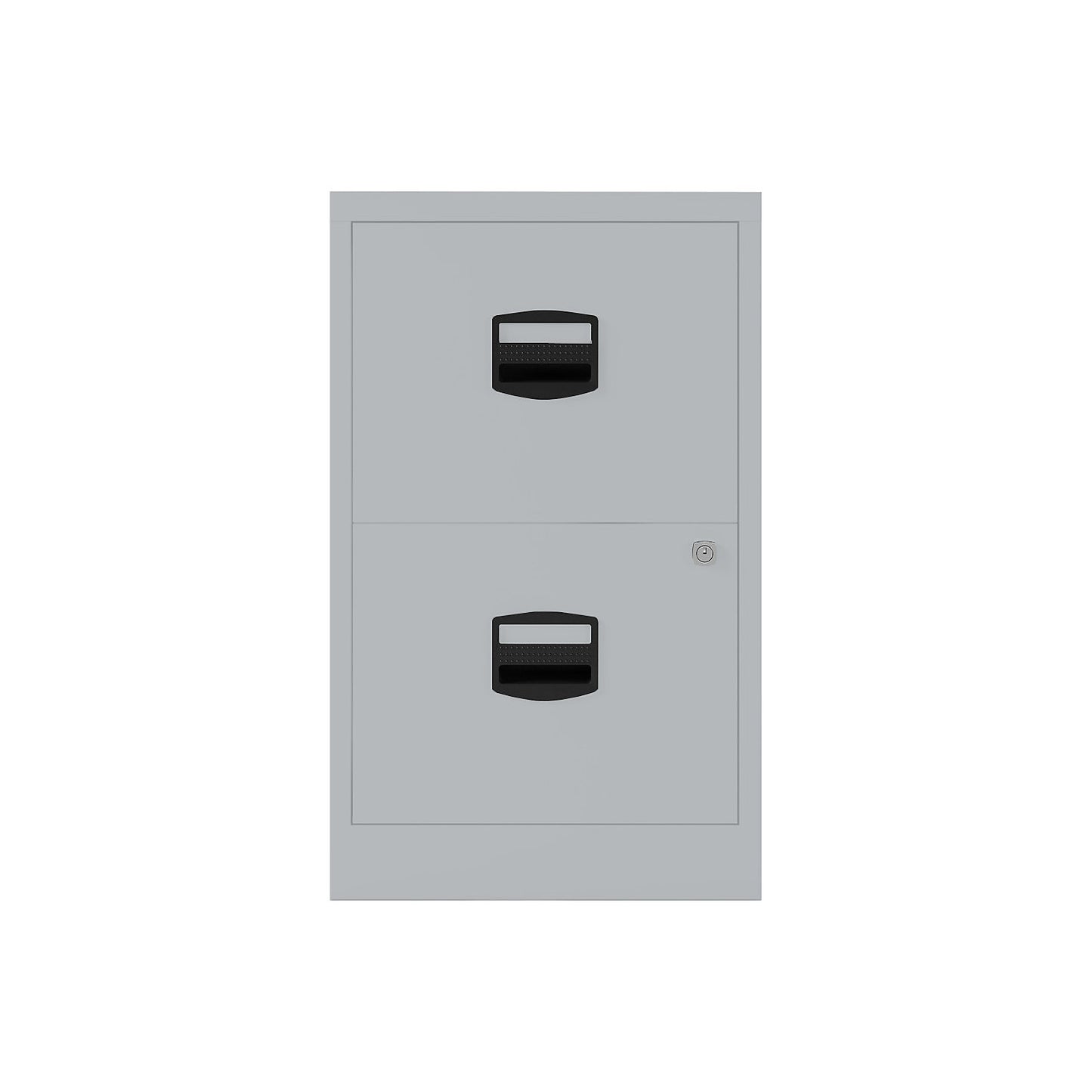 PFA suspension file cabinet, 2 drawers, silver.