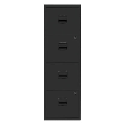 PFA suspension file cabinet, 4 drawers, black.
