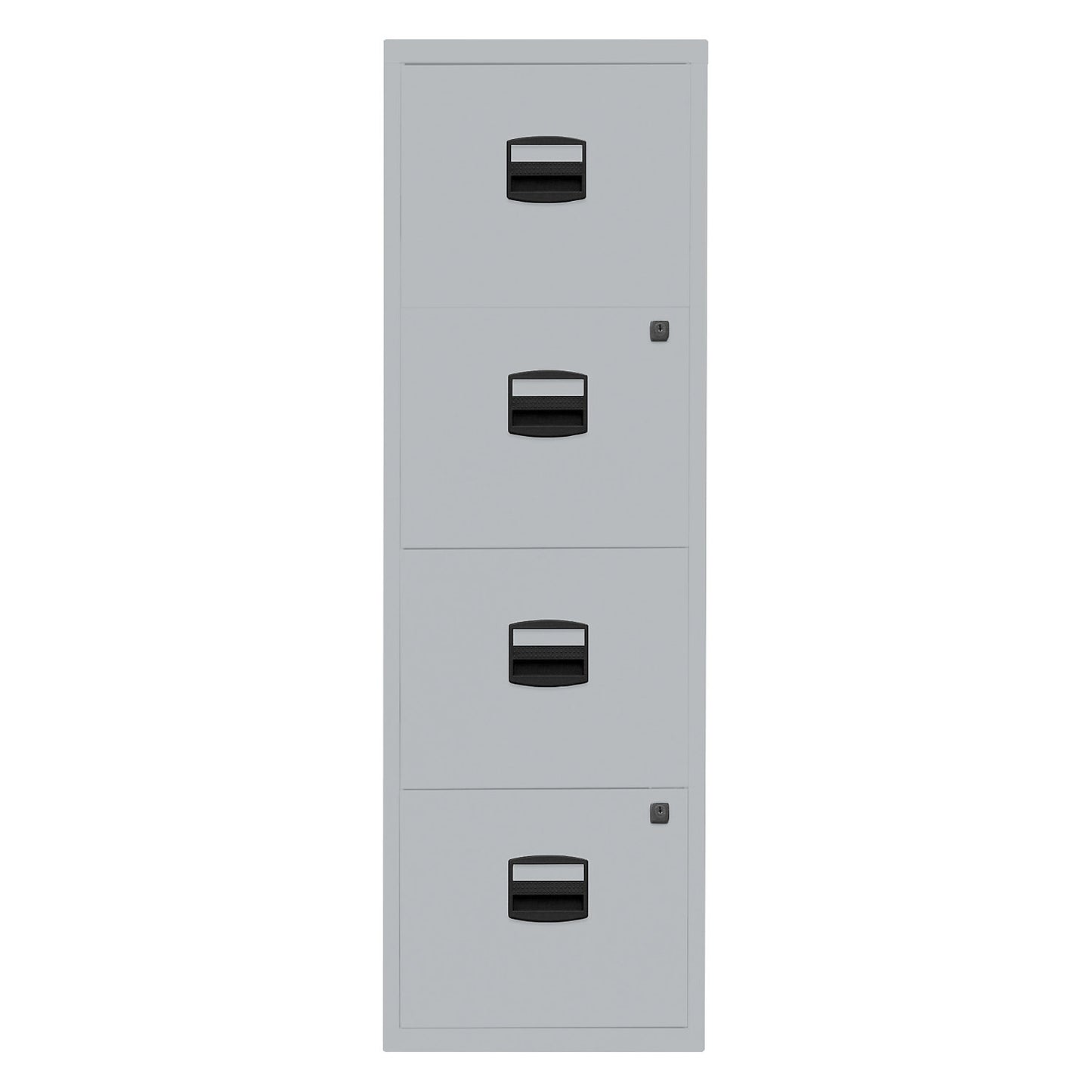 PFA suspension file cabinet, 4 drawers, silver.