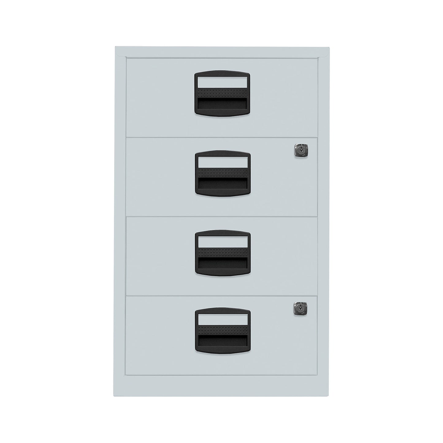 PFA side cupboard, 4 universal drawers, light grey.