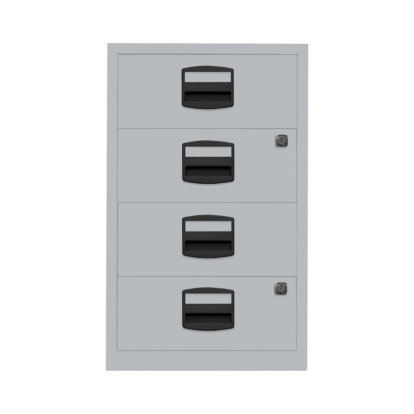 PFA side cupboard, 4 universal drawers, silver.