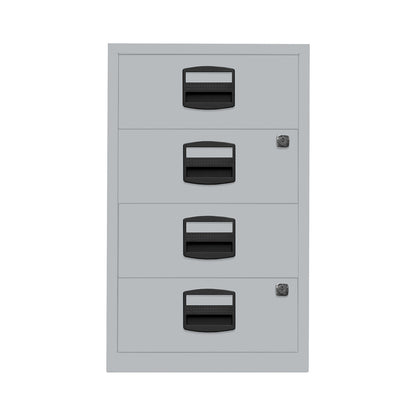 PFA side cupboard, 4 universal drawers, silver.