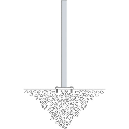 Bollard Morion, for bolting in place, Ø 60 mm, hot dip galvanised.