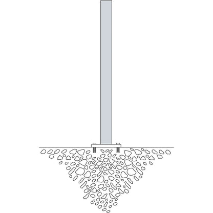 Bollard Morion, for bolting in place, Ø 90 mm, hot dip galvanised, 2 eyelets.
