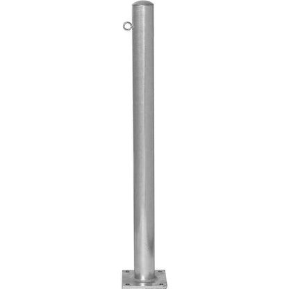 Bollard Morion, for bolting in place, Ø 76 mm, hot dip galvanised, 1 eyelet.