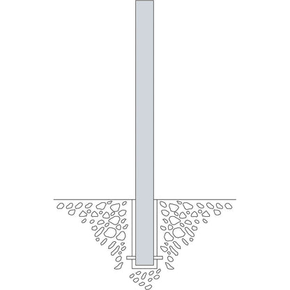 Bollard Morion, for setting in concrete, Ø 90 mm, hot dip galvanised.