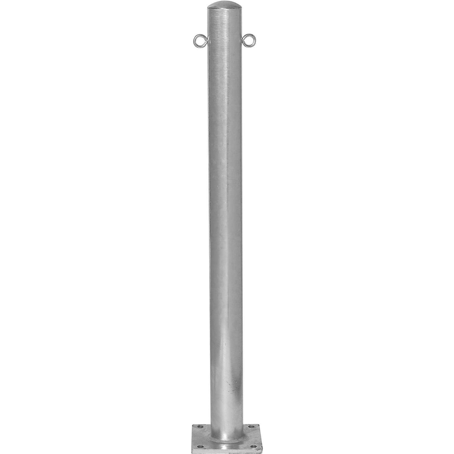 Bollard Morion, for bolting in place, Ø 76 mm, hot dip galvanised, 2 eyelets.