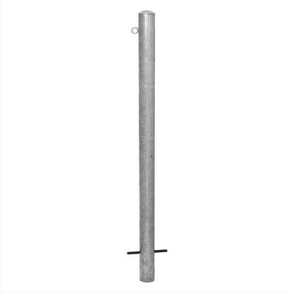 Bollard Morion, for setting in concrete, Ø 76 mm, hot dip galvanised, 1 eyelet.
