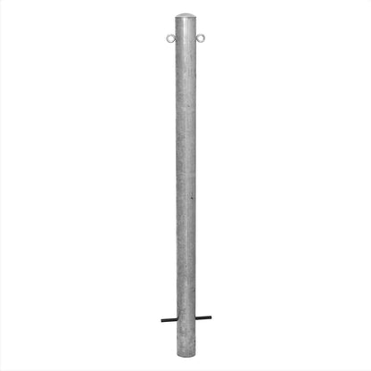 Bollard Morion, for setting in concrete, Ø 76 mm, hot dip galvanised, 2 eyelets.