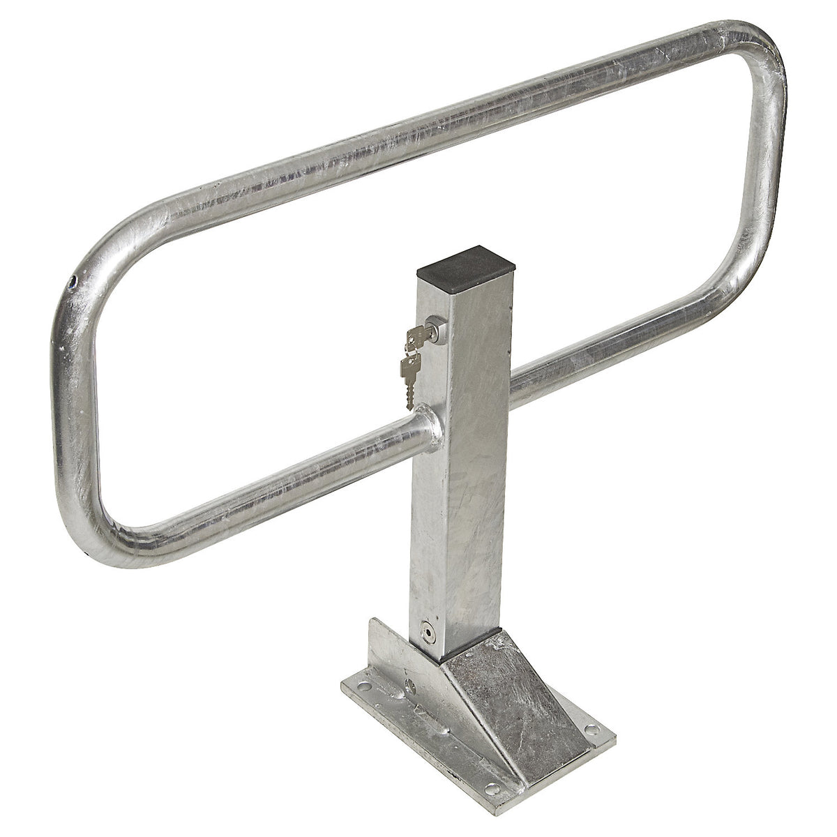 Parking barrier, for bolting in place, hot dip galvanised.