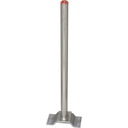 Barrier post made of steel, for bolting in place, Ø 60 mm, hot dip galvanised.