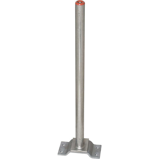 Barrier post made of steel, for bolting in place, Ø 60 mm, hot dip galvanised.