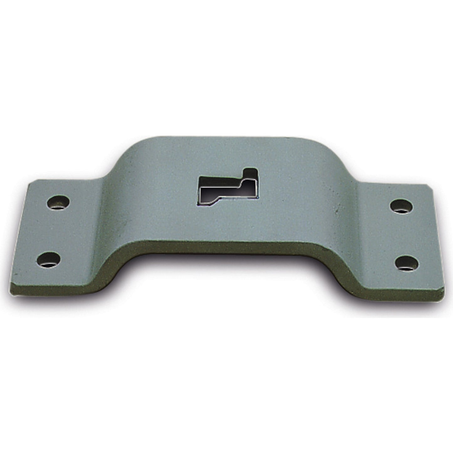 Barrier post made of steel, for bolting in place, 70 x 70 mm, black/yellow, 1 chain eyelet.