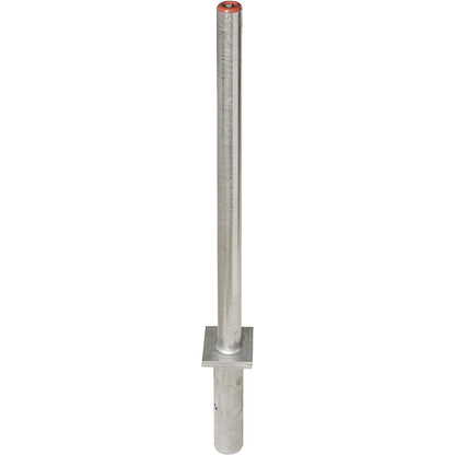 Barrier post made of steel, for setting in concrete, Ø 60 mm, hot dip galvanised.